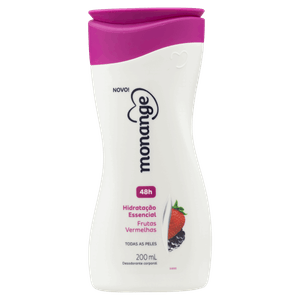 Desodorante Hidratante Corporal Frutas Vermelhas Monange Hidratação Nutritiva Frasco 200ml