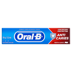 Creme Dental Menta Suave Oral-B 1-2-3 Caixa 70g