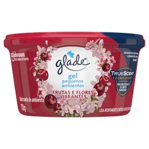 Odorizador de Ambiente Gel Frutas e Flores Vibrantes Glade Pote 70g