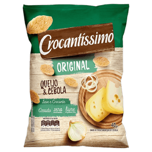 Snack de Trigo Queijo & Cebola Crocantíssimo Original Pacote 40g