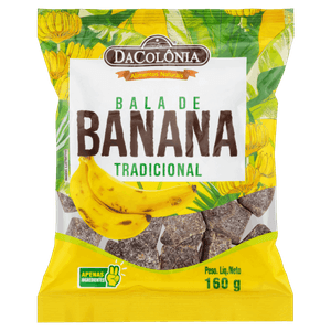 Bala de Banana Tradicional DaColônia Pacote 160g