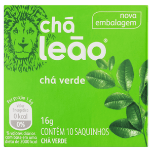 Chá Verde Chá Leão Caixa 16g 10 Unidades