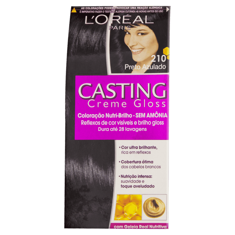 Kit-Coloracao-Creme-210-Preto-Azulado-L-oreal-Paris-Casting-Gloss