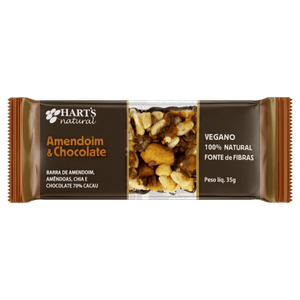 Barra de Nuts Amendoim & Chocolate Hart´s Natural Pacote 35g