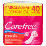 Protetor-Diario-sem-Abas-sem-Fragrancia-Carefree-Pacote-40-Unidades-Embalagem-Economica