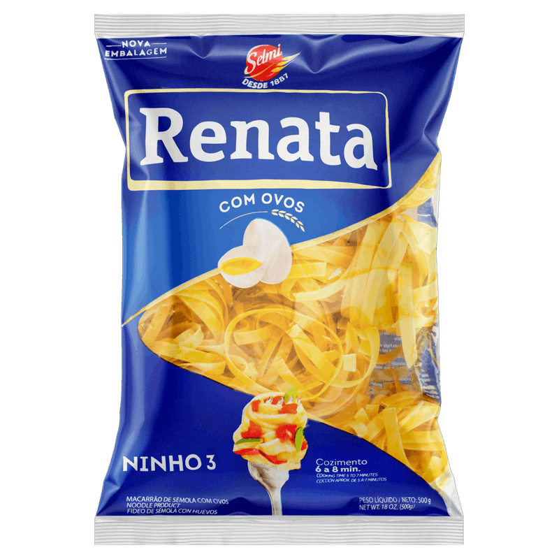 Macarrao-de-Semola-com-Ovos-Ninho-3-Renata-Pacote-500g