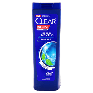 Shampoo Anticaspa Ice Cool Menthol Clear Men Frasco 400ml