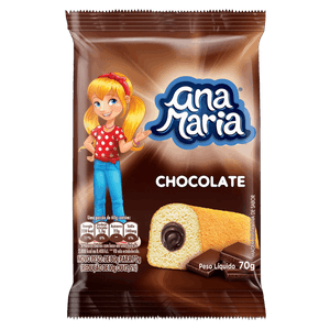 Bolo Baunilha Recheio Chocolate Ana Maria Pacote 70g