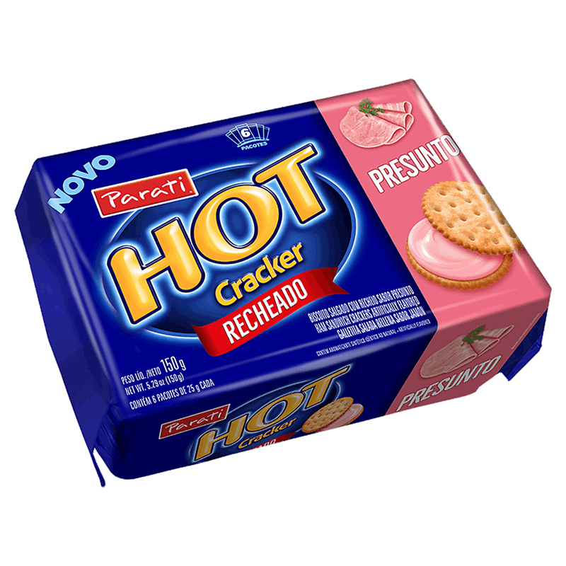 Pack-Biscoito-Recheio-Presunto-Hot-Cracker-Pacote-150g-6-Unidades