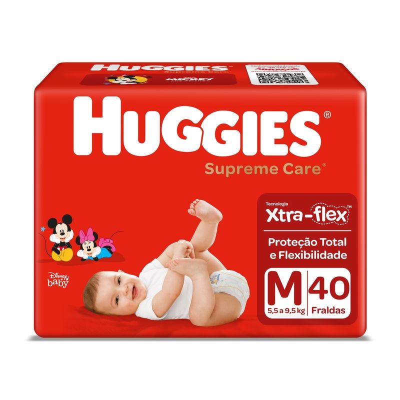 Fralda-Descartavel-Infantil-Huggies-Supreme-Care-M-Pacote-40-Unidades