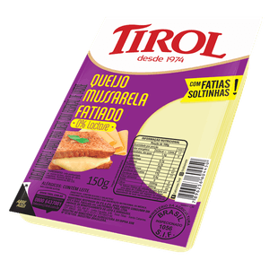 Queijo Mussarela Fatiado Zero Lactose Tirol 150g