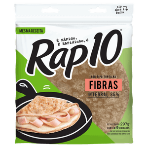 Pão Tortilha Integral Rap10 Pouch 330g