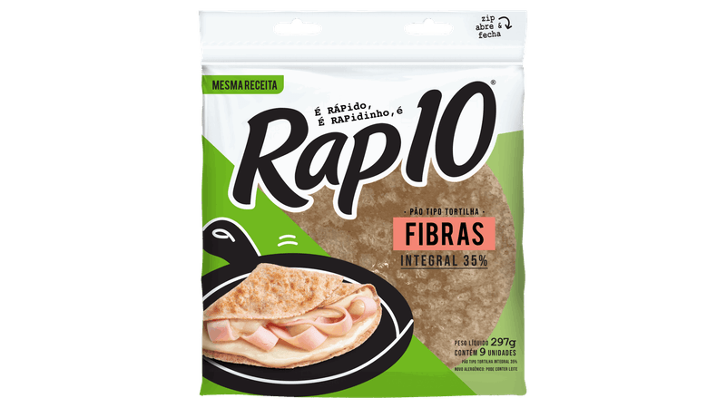 Pão Tortilha Integral Rap10 Pouch 330g - giassi - Giassi Supermercados