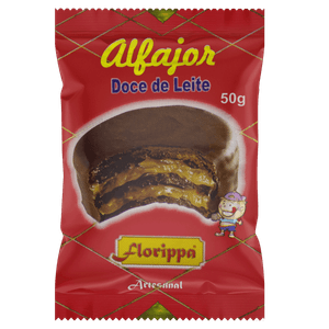 Alfajor Doce de Leite Artesanal Florippa Pacote 50g