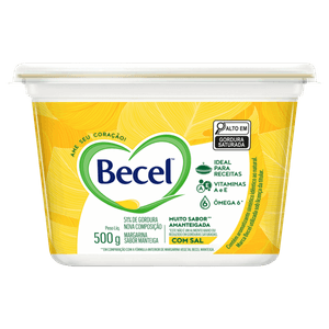 Creme Vegetal Amanteigado com Sal Becel Pote 500g