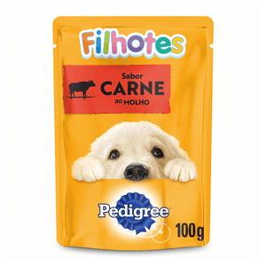 Alimento para Cães Filhotes Carne ao Molho Pedigree Sachê 100g