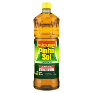 Desinfetante Uso Geral Original Pinho Sol Frasco Leve 1000ml Pague 900ml