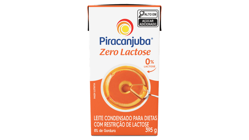 Leite Condensado Zero Lactose Piracanjuba Caixa 395g - giassi