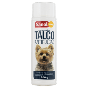 Talco Uso Veterinário Antipulgas Sanol Dog Frasco 100g