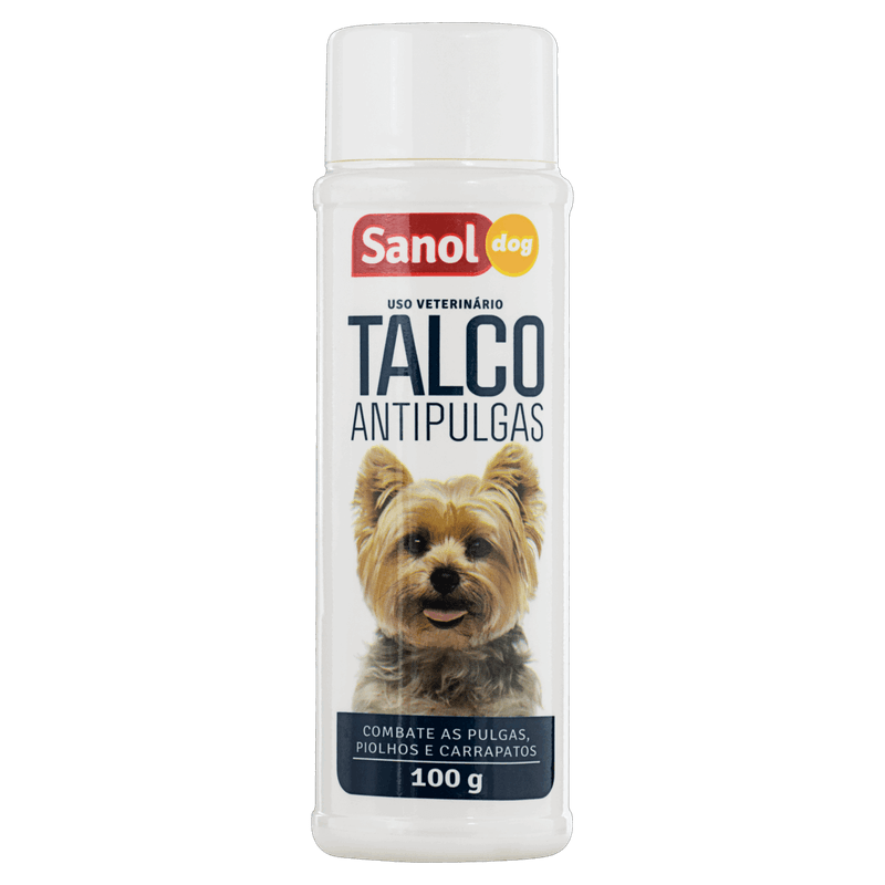 Talco-Uso-Veterinario-Antipulgas-Sanol-Dog-Frasco-100g