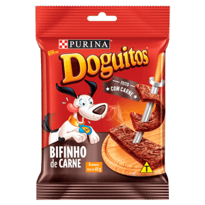 Bifinho para Cães Carne Purina Doguitos Pacote 65g 8 Unidades