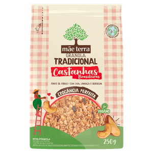 Granola Tradicional com Castanhas Brasileiras Mãe Terra Pacote 250g