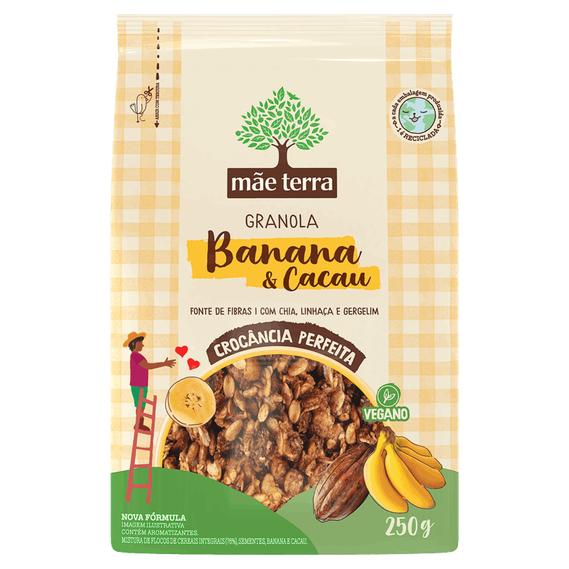 Granola-Banana-e-Cacau-Mae-Terra-Pacote-250g