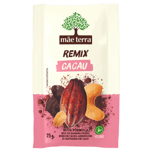 Mix de Frutas e Sementes Cacau Mãe Terra Remix Pacote 25g