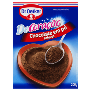 Chocolate Pó Solúvel Dr. Oetker DeCoração Caixa 200g