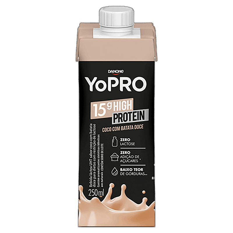 Bebida-Lactea-UHT-Coco-com-Batata-Doce-Zero-Lactose-Yopro-15g-High-Protein-Caixa-250ml