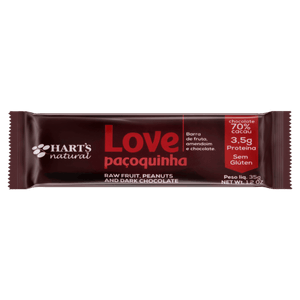 Barra de Frutas Paçoquinha Hart´s Natural Love Pacote 35g