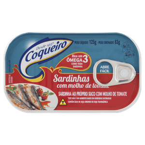 Sardinha com Molho Tomate Coqueiro Lata 83g