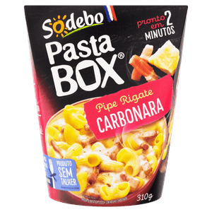 Pipe Rigate à Carbonara Sodebo Pasta Box Caixa 310g