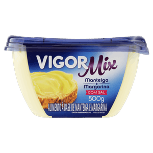 Manteiga e Margarina com Sal Vigor Mix Pote 500g