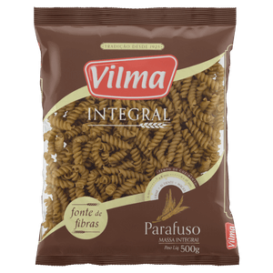 Macarrão de Trigo Integral Parafuso Vilma Pacote 500g