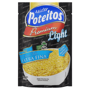 Batata Palha Extrafina Light Mister Poteitos Premium Pacote 80g