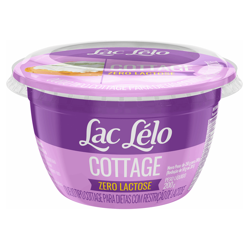 Queijo Cottage Zero Lactose Lac Lélo Pote 200g