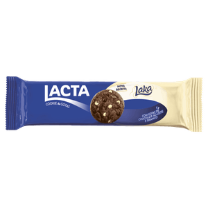 Biscoito Cookie com Gotas de Chocolate ao Leite e Laka Lacta Pacote 80g