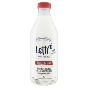 Leite Pasteurizado Homogeneizado Tipo A Semidesnatado Letti a² Garrafa 1l