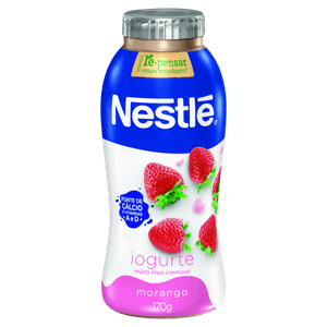 Iogurte Parcialmente Desnatado Morango Nestlé Frasco 170g