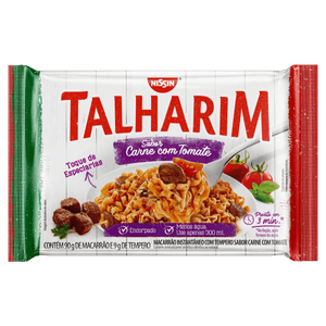 Macarrão Instantâneo Talharim Carne com Tomate Nissin Pacote 99g