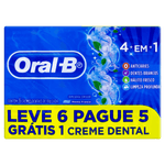 Pack Creme Dental Menta Fresca Oral-B Caixa 70g Cada Leve 6 Pague 5 Unidades