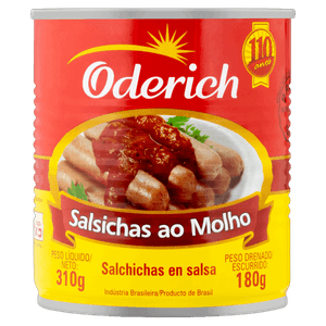 Salsicha ao Molho Oderich Lata 180g