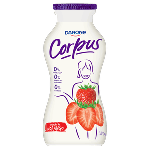 Iogurte Morango Zero Lactose Corpus Frasco 170g