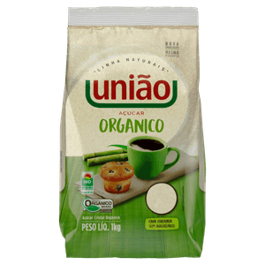 Açúcar Cristal Orgânico União Naturais Pacote 1kg