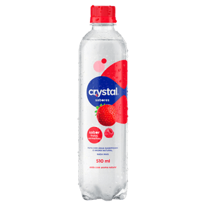 Água Saborizada com Gás Frutas Vermelhas Crystal Sabores Garrafa 510ml