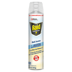 Inseticida Aerossol Multi-Insetos Base Água Óleo de Citronela Raid Frasco 420ml Leve Mais Pague Menos