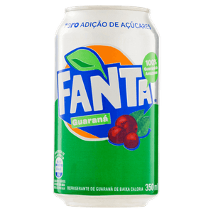 Refrigerante Guaraná Zero Adição de Açúcar Fanta Lata 350ml