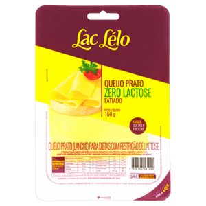 Queijo Prato Fatiado Zero Lactose Lac Lélo 150g