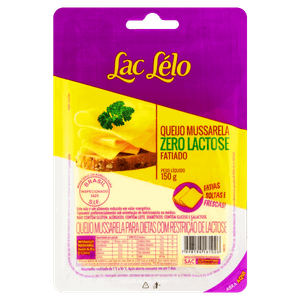 Queijo Mussarela Fatiado Zero Lactose Lac Lélo 150g